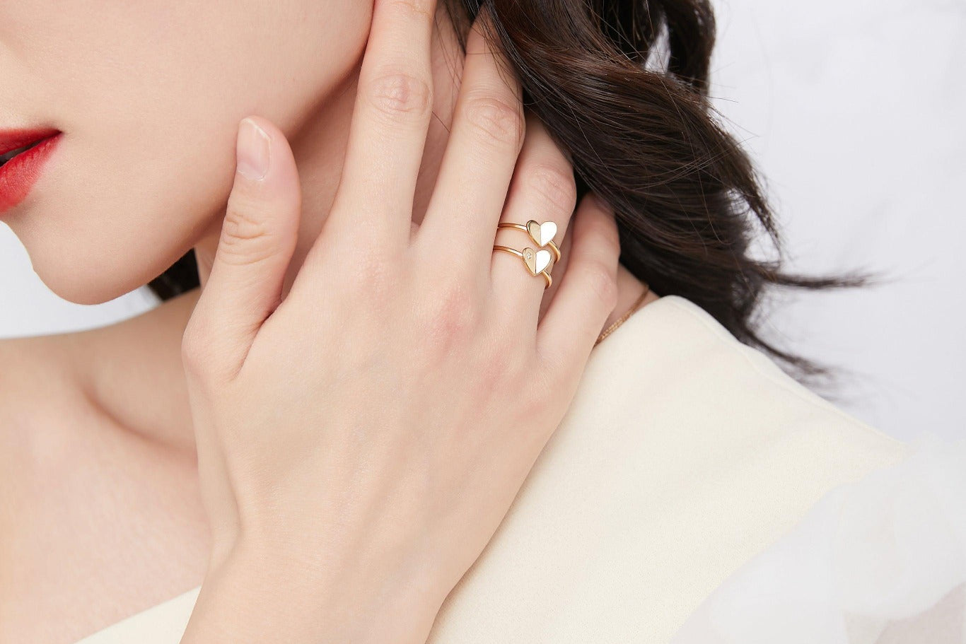 18K Gold Heart Ring