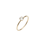 14K Gold White Topaz Ring