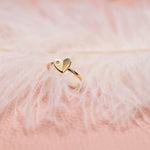 18K Gold Heart Ring