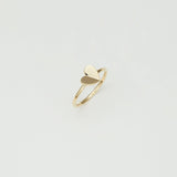 18K Gold Heart Ring