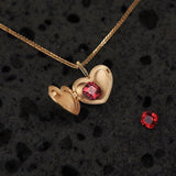 Tyche Grace 18K gold heart locket necklace
