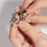 14K Gold Stackable Topaz Rings
