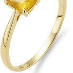 14K Gold Stackable Yellow Sapphire Rings