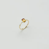 14K Gold Citrine Stackable Ring