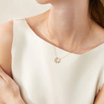 18K Gold Diamond Luna Necklace