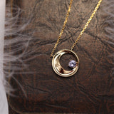 18K Gold Spinel Luna Necklace